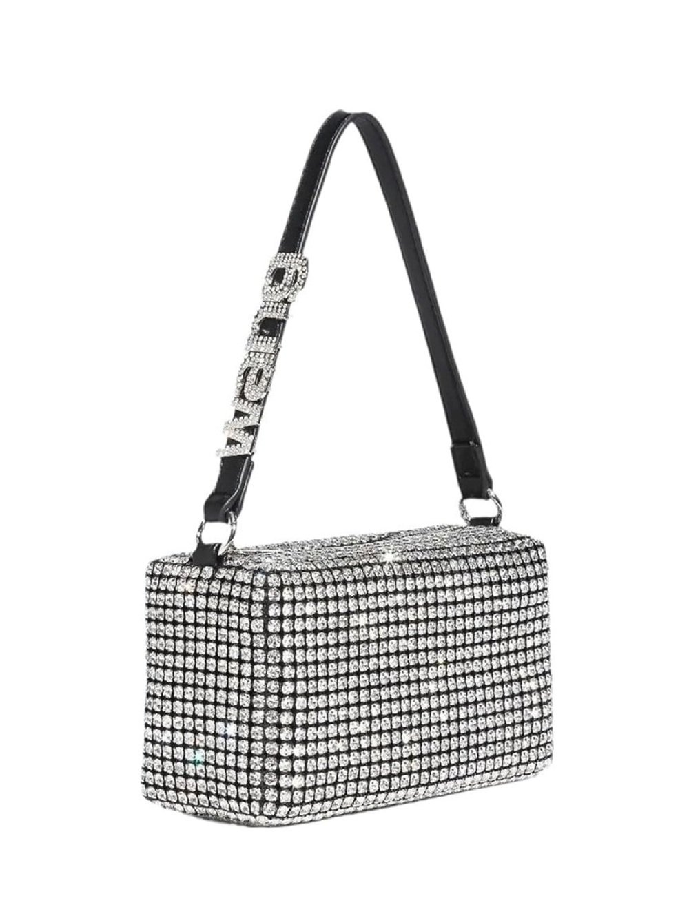 Alexander Wang Crystal Embellished Heiress Rhinestone Evening Bag AUTHENTIC